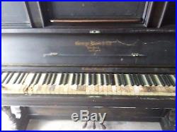 1870-1890 George Steck upright piano. Serial number 16774