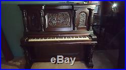 1890 Antique Strich & Zeidler Roman Model Grand Upright Piano (Mt Vernon)