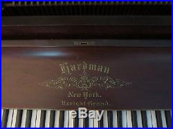 1890 Hardman Upright Grand Piano