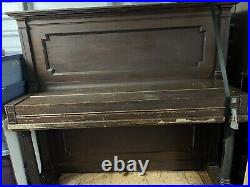 1908 Antique Mahogany Steinway & Sons Model K Upright Piano Sounds Amazing