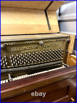 1910 Ellington Upright Grand Piano Serial Number 29098