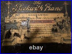 1912 Beckwith Scroll Piano in great working condition