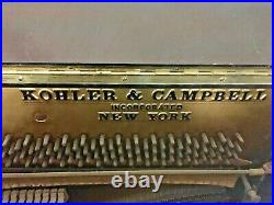 1915 Kohler & Campbell New York Vintage Antique Upright Piano Mahogany Nice