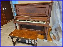 1916 Antique Fuehr & Stemmer Upright Piano