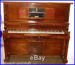 1917 Kimball Greek Revival Upright Player Piano Restored Sounds Great
