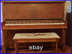 1920 Vintage Gulbransen Upright Piano with Piano Bench