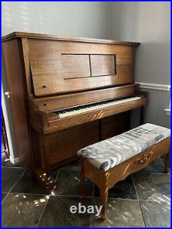 1928 Antique Piano With Player Piano Capabilities Bench Included Well Kept