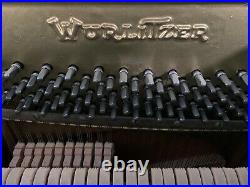 1931 WURLITZER Upright Mini Piano with Original Bench -61 Keys -Green