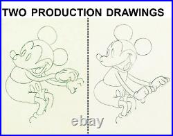 1933 set of MICKEY MOUSE ORIGINAL PRODUCTION cel DRAWINGS WALT DISNEY PUPPY LOVE