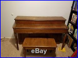 1938 Winter Upright Piano And Bench