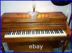1940's Wurlitzer 73-Key Mini Acoustic Piano with Bench