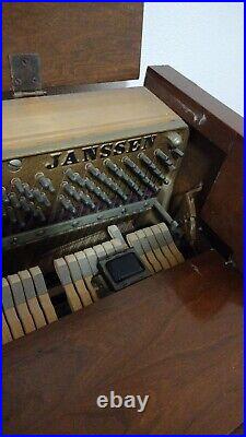 1950's Janssen Spinet Piano and Bench Walnut