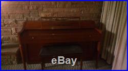 1958 BALDWIN ACROSONIC SPINET PIANO w piano bench, mid century modern pickup