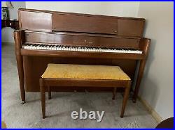 1965 Steinway & Sons Model 100 Regency Sk 1071 Console Walnut Piano