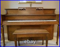1972 Hobart M. Cable console piano has been regularly tuned and holds its pitch