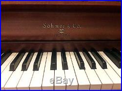 1973 Sohmer Console Brazilian Mahogany Finish Upright Piano With Bench New York