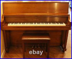 1984 Yamaha P22 Upright Acoustic Piano with Bench, Walnut #ISS6801