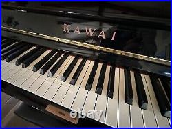 1993 Kawai NS-20A upright Ebony Polish piano, Exceptional Condition, Just Tuned
