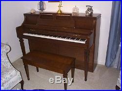 1993 Story & Clark Console Piano, Walnut withbench, Model 3313, you move and load