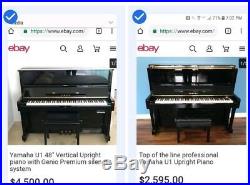 1995 Yamaha Upright Piano Model MP100 Silent Series