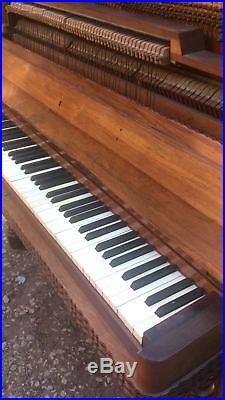 1 Large Antique French Carved Victorian Metzler Rosewood Upright Piano