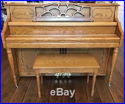 2002 Kohler & Campbell Upright Piano With Bench, Excellent Condition, Oak