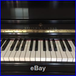 2006 steinway upright piano K/ Ebony Satin Serial #574088