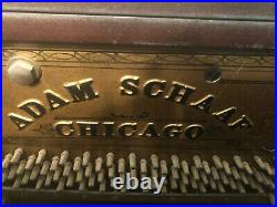 Adam Schaaf Upright Piano Serial #8727 88 keys with bench