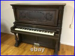 Antique 1878 Shoninger Baroque Revival Mahogany Carved Upright Grand Piano 66