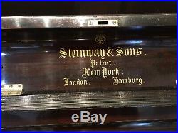 Antique 1880 Steinway upright piano New York London Hamburg
