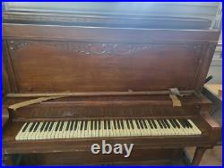 Antique 1895 Needs a home. Parts Upright Henschel Upright Piano & Stool Antique 1895 Needs a home. Parts Upright Henschel Upright Piano & Stool