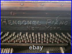 Antique 1895 Needs a home. Parts Upright Henschel Upright Piano & Stool Antique 1895 Needs a home. Parts Upright Henschel Upright Piano & Stool