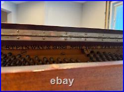 Antique 1908 Steinway Vertegrand 50in Tall Model K Piano 48in Keys Serial 132257