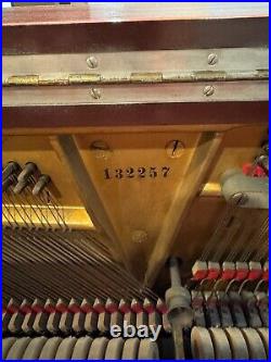 Antique 1908 Steinway Vertegrand 50in Tall Model K Piano 48in Keys Serial 132257