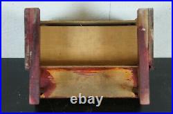 Antique German Bliss Miniature Upright Toy Piano Glockenspiel Lithograph Wood