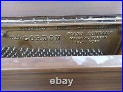 Antique Gordon Upright Piano circa 19th century Patented 1892