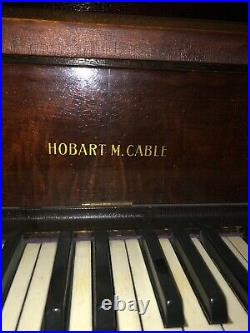 Antique Hobart M. Cable Upright Piano Plays Concert Grand La Porte Indiana