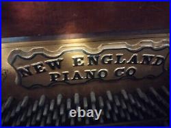 Antique Piano New England Piano Company Late 1800's Boston W Bench