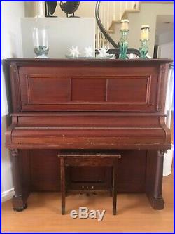 Antique Schiller Player Piano Upright Grand