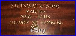 Antique Steinway & Sons Early 1900's Professionally Tuned Brown Upright Piano