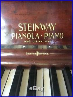 Antique Steinway & Sons Model K-52 Mahogany Upright Vertigrand 1911 (Pianola)