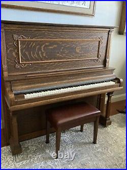 Antique Upright Piano Rare circa 1909 Steger and Sons Garfield Refurbished