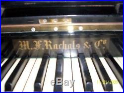 Antique Upright Rachals German Piano