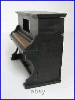Antique Upright Wood Piano Music Box c. 1900