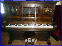 Antique Victorian Era Piano and bench
