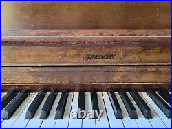 Antique Vintage Janssen Upright Spinet Piano