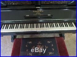 Antique piano 1889 Steinway & Sons black upright, serialnumber #65416