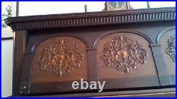 Antique player piano upright beautiful carved wood