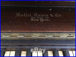 Antique upright piano Hallet Davis & co- Comes with bench- pick up only