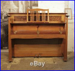 Arts and Crafts style, Bechstein upright piano. Designed by Walter Cave